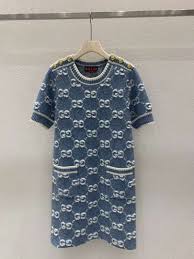 구찌(GUCCI) 올오버 자카드 GG 폴로니트 원피스