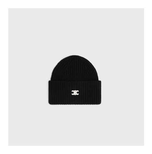 트리옹프 비니 - 심리스 캐시미어 - 블랙