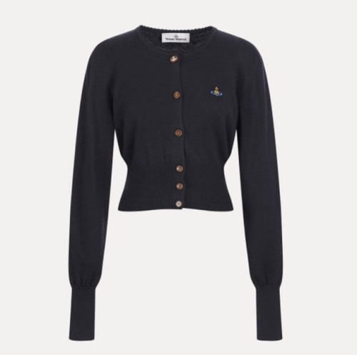 비비안 웨스트우드 베아 크롭 가디건 블랙