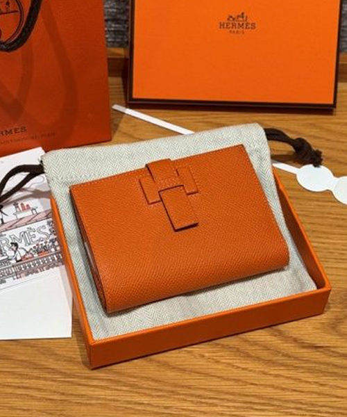 에르메스 뉴 H 파상 앱송 반지갑 올수공 (컬러 오렌지)