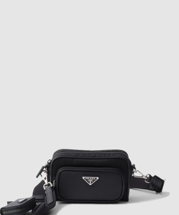 프라다 리나일론 및 사피아노 가죽 숄더백 2VH172