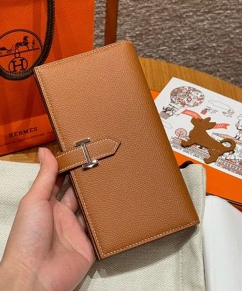 에르메스 베안 장지갑 (컬러 골드) (은장) (올수공)