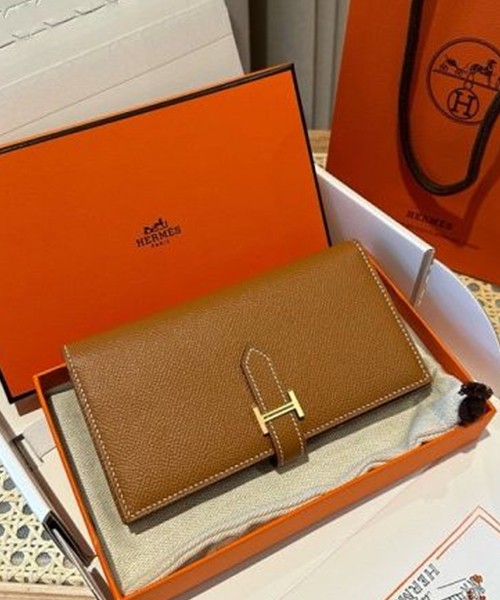 에르메스 베안 장지갑 (컬러 골드) (금장) (올수공)