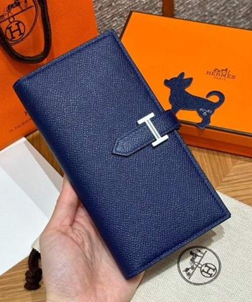 에르메스 베안 장지갑 (컬러 블루엔서) (금장/은장) (올수공)