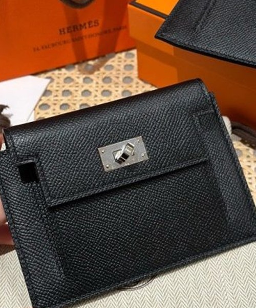 에르메스 켈리 포켓 카드지갑 (컬러 블랙)