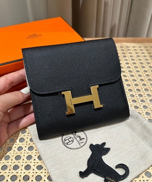 에르메스 콘스탄스 컴팩트 반지갑 올수공 (컬러 누아(블랙)