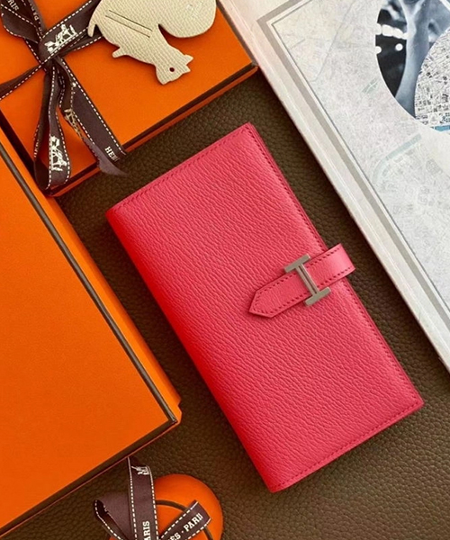 에르메스 베안 장지갑(올수공) 금장 은장