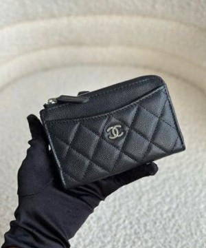 샤넬 클래식 지퍼 카드지갑 ap3179 (캐비어 은장)