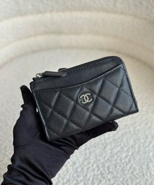 샤넬 클래식 지퍼 카드지갑 ap3179 (캐비어 은장)