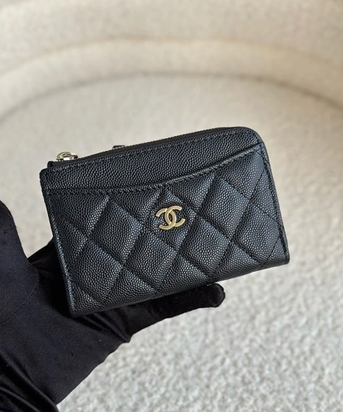 샤넬 클래식 지퍼 카드지갑 ap3179 (캐비어 금장)