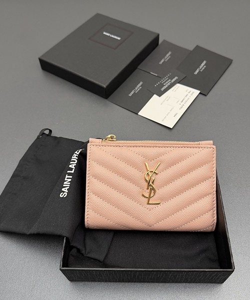 생로랑 카산드라 마틀라세 컴팩트 카드 동전지갑 668287