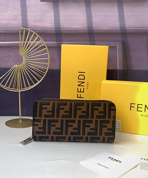 펜디 FF 로고 지퍼 어라운드 장지갑 0080