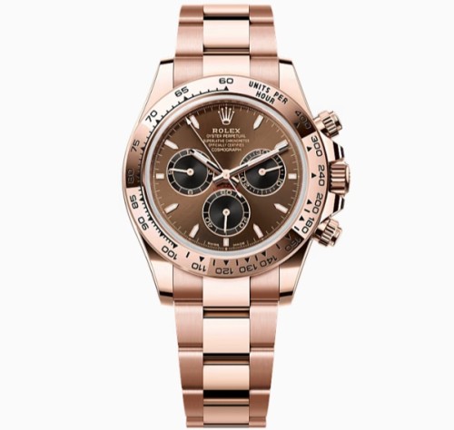 롤렉스 코스모그래프 데이토나 40mm 에버로즈 골드 브라이트 초콜릿 블랙 다이얼 오이스터 브레이슬릿 - 126505 - 2025