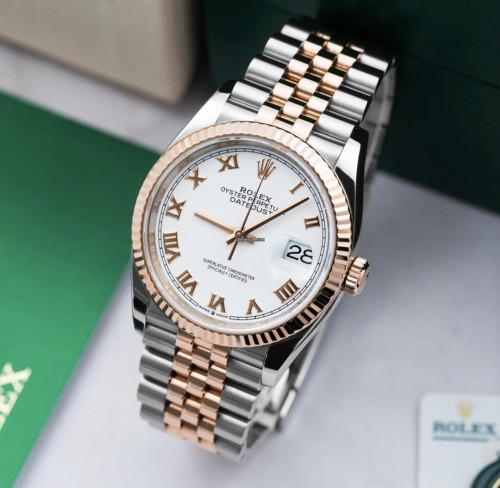 롤렉스 데이저스트 콤비 36 126231 화이트판 18k 포금 쥬빌레 스트랩