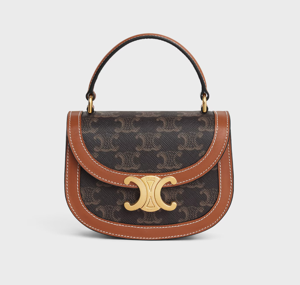 셀린느 미니 클레아 베사체 - 트리옹프 캔버스 & 카프스킨 15.5 x 11.5 x 5 CM