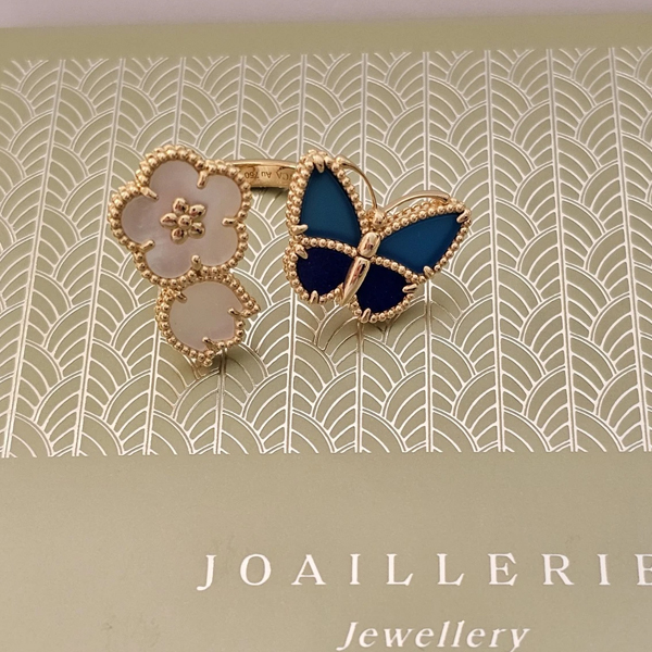 반클리프 아펠 버터플라이 럭키 플라워 링