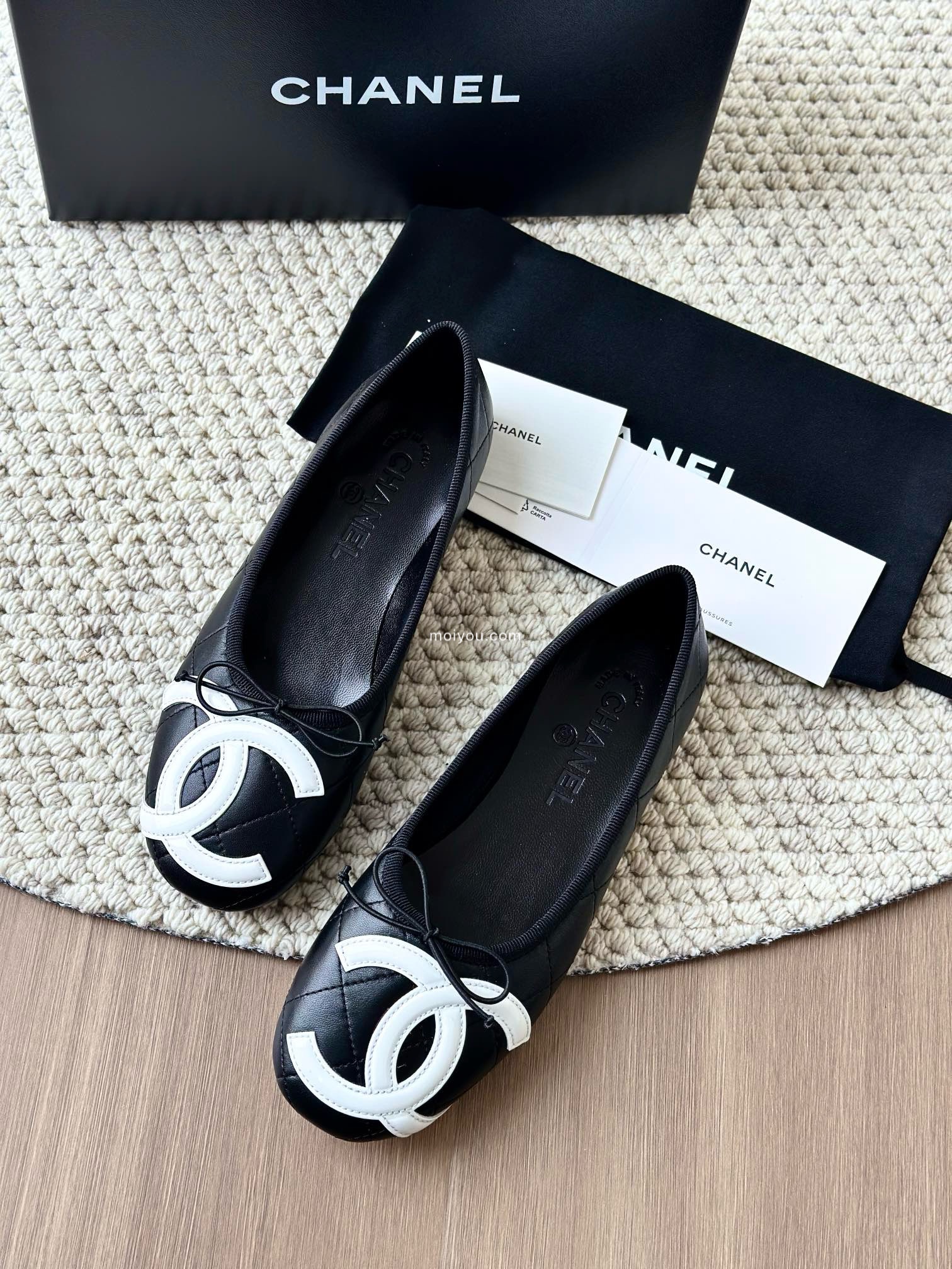 CHANEL 샤넬 깜봉 발레리나 슈즈 G24712