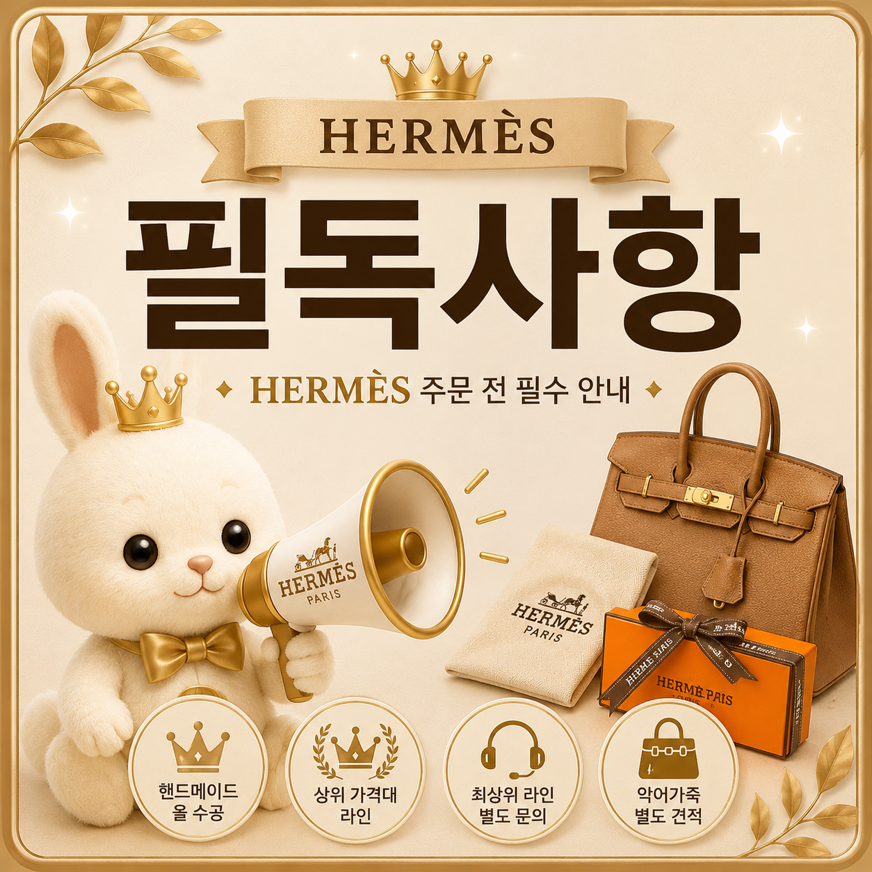 에르메스 주문 전 필독사항