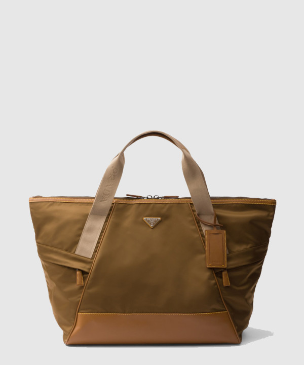 프라다 리나일론 및 가죽 더플백 2VC040
