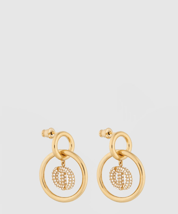 디올 Dior CD Navy 귀걸이 E1651