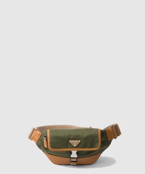 프라다 리나일론 및 가죽 숄더백 2VH176