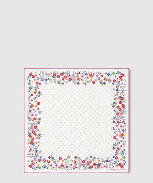 루이비통 LV x TM 모노그램 슈퍼플랫 플라워 스퀘어 90 M96263