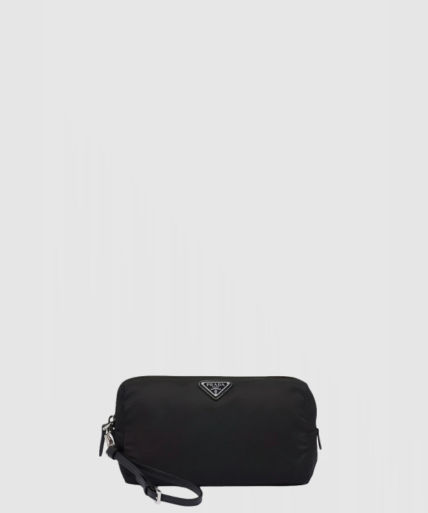 프라다 리나일론 및 브러쉬드 가죽 파우치 2NE063