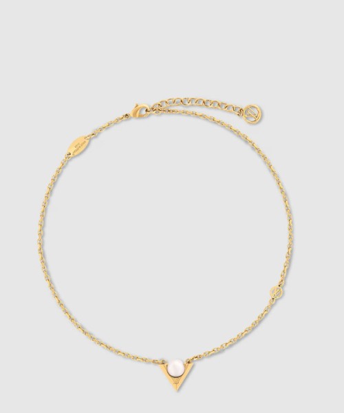 루이비통 V 포 비통 펄 앤드 메탈 목걸이 M02374