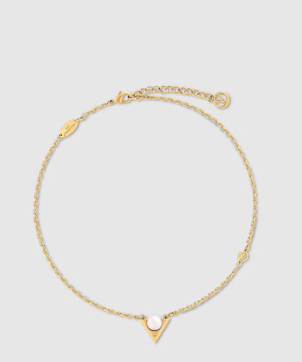 루이비통 V 포 비통 펄 앤드 메탈 목걸이 M02374