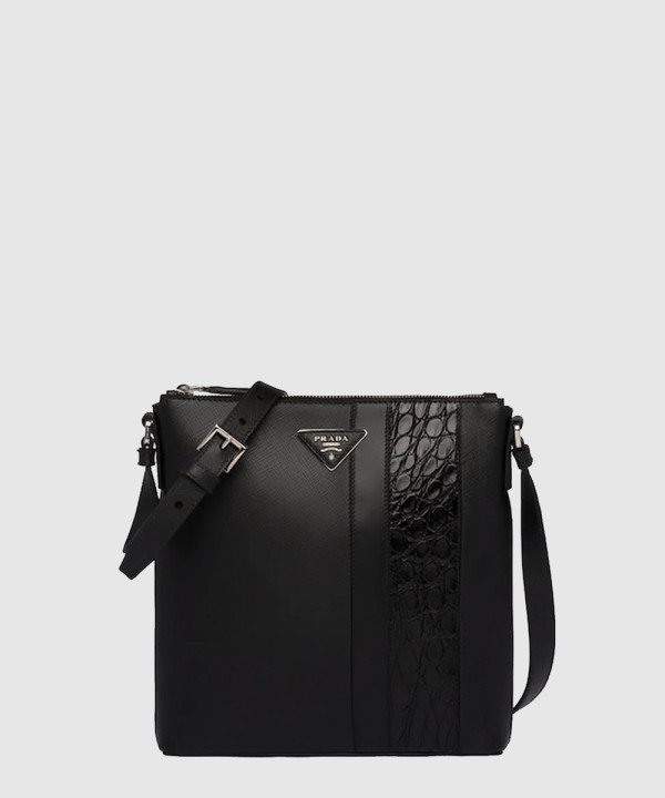 프라다 크로커 레더 크로스백 2VH089