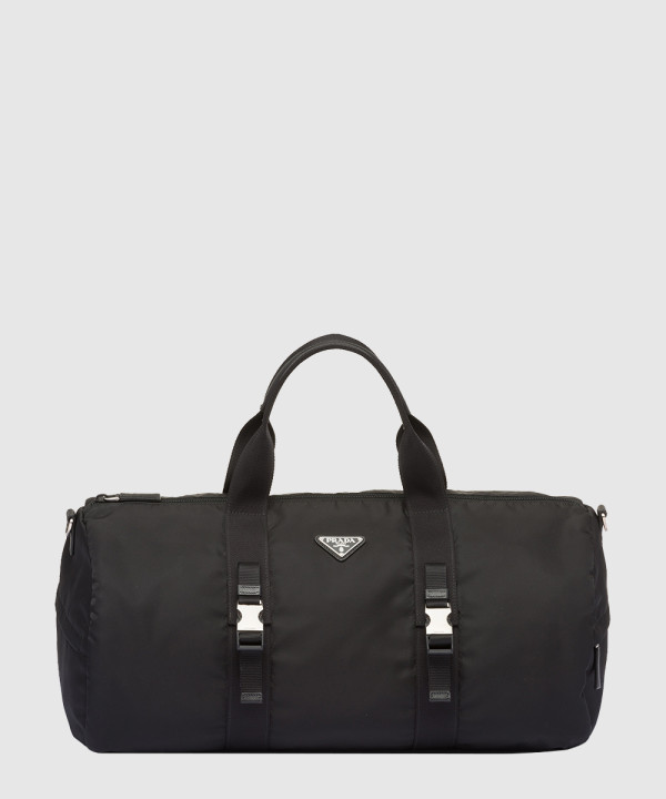 프라다 리나일론 및 사피아노 가죽 더플백 2VC015
