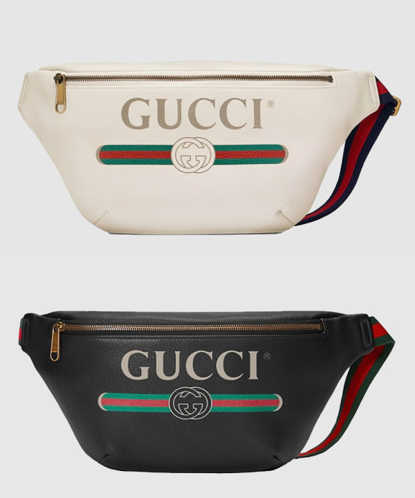 구찌 라지 프린트 레더 벨트백 493869