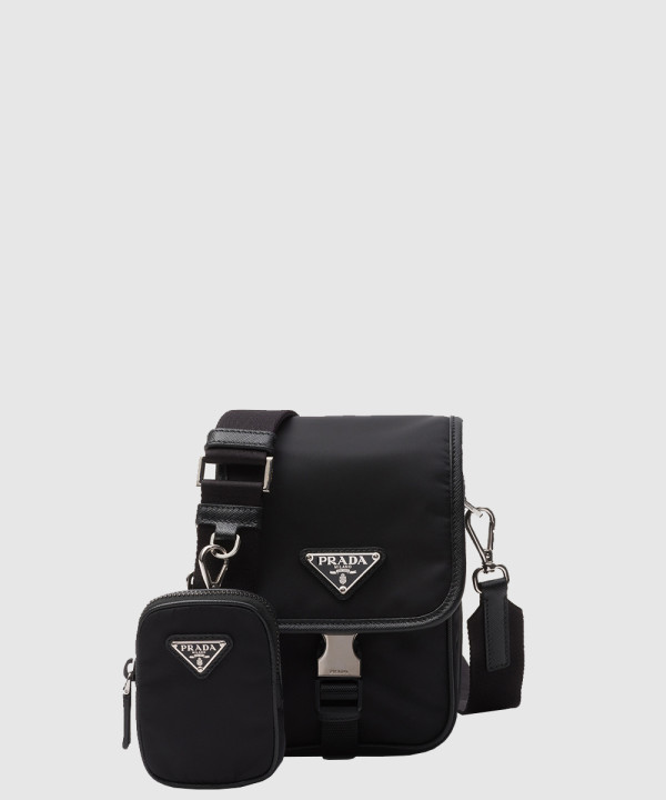 프라다 리나일론 및 사피아노 가죽 숄더백 2VD043