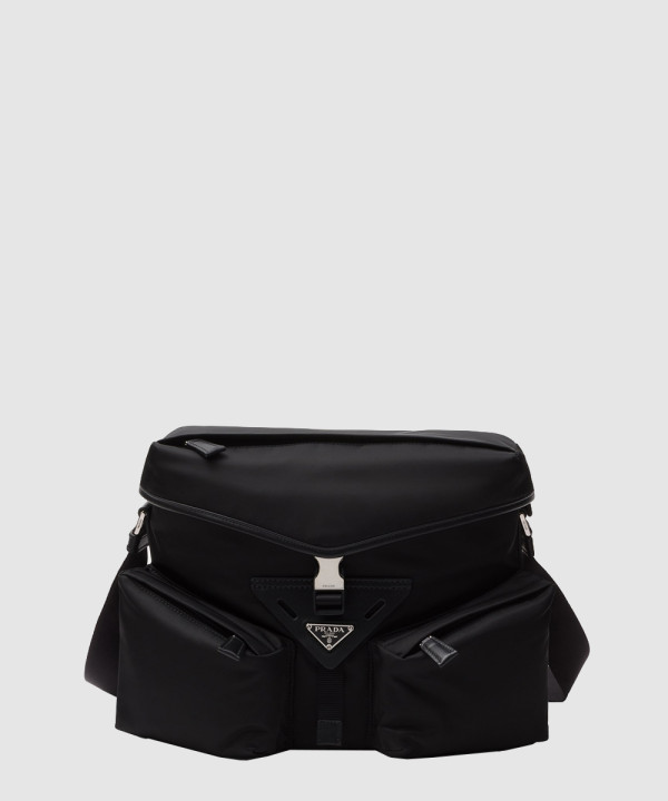 프라다 리나일론 및 가죽 숄더백 2VD062