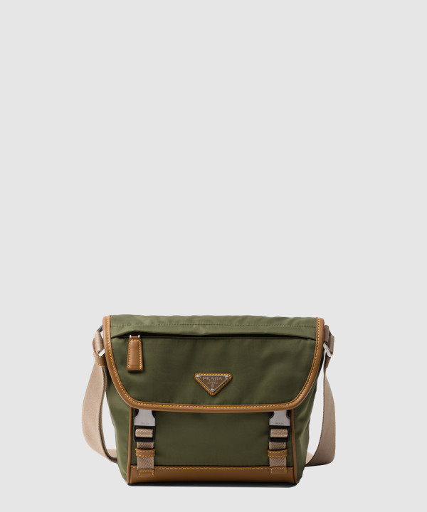 프라다 리나일론 및 가죽 숄더백 2VD066