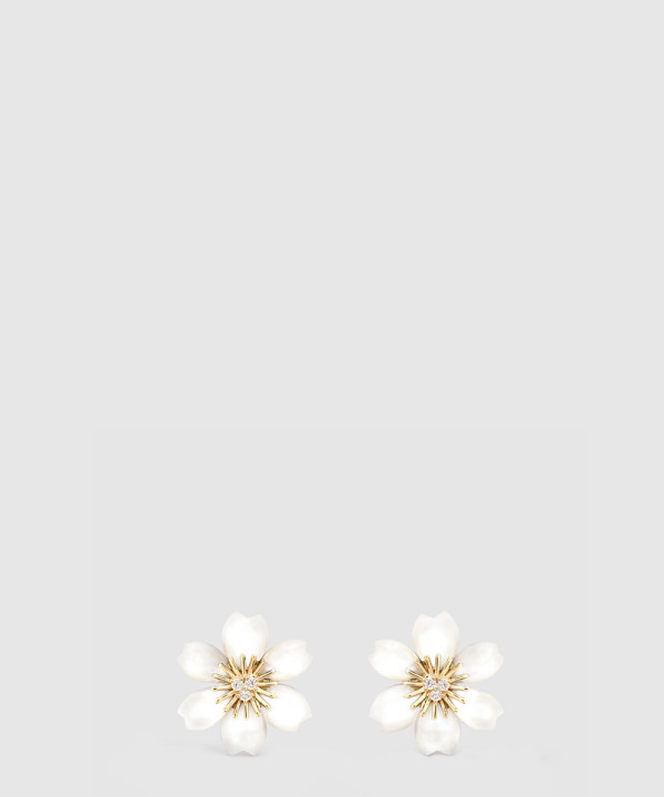 반클리프 로즈 드 노엘 귀걸이 7RV00