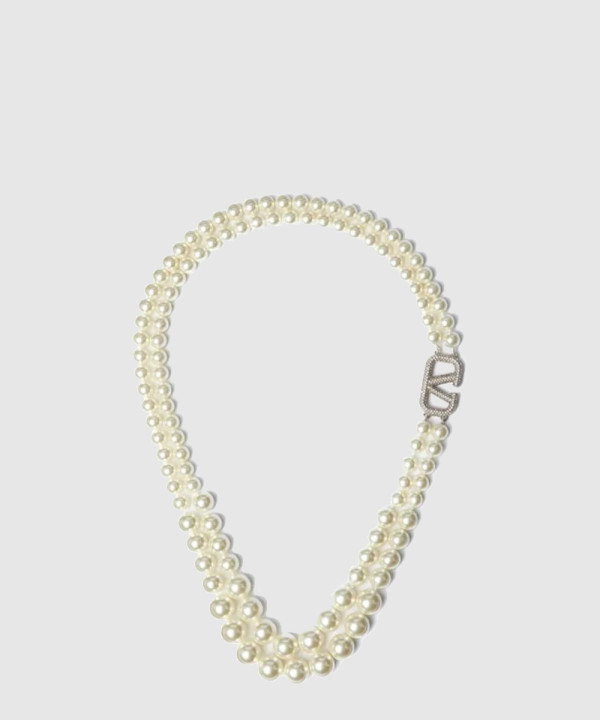 발렌티노 더블 진주 네크리스