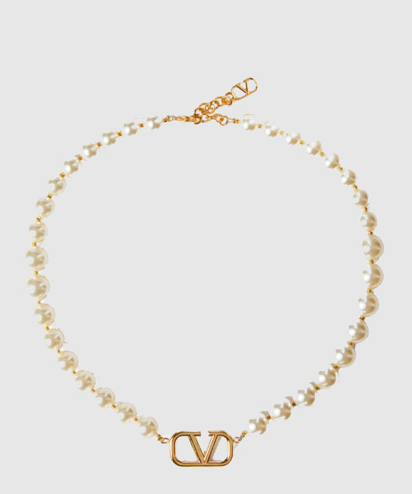 발렌티노 펄 비즈 네크리스