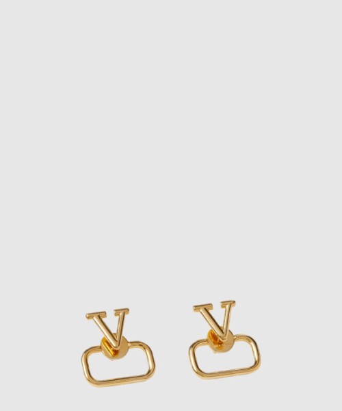 발렌티노 골드 V로고 시그니처 이어링