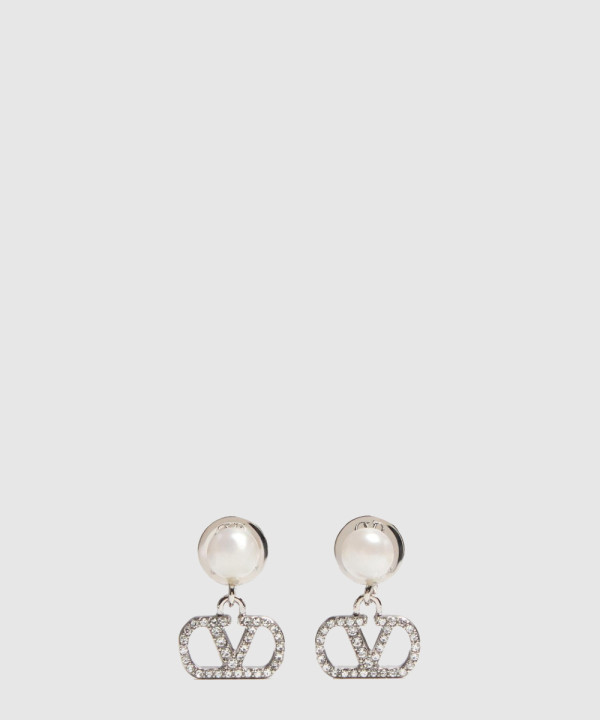발렌티노 크리스털 장식 VLOGO SIGNATURE 이어링 6W2J0X