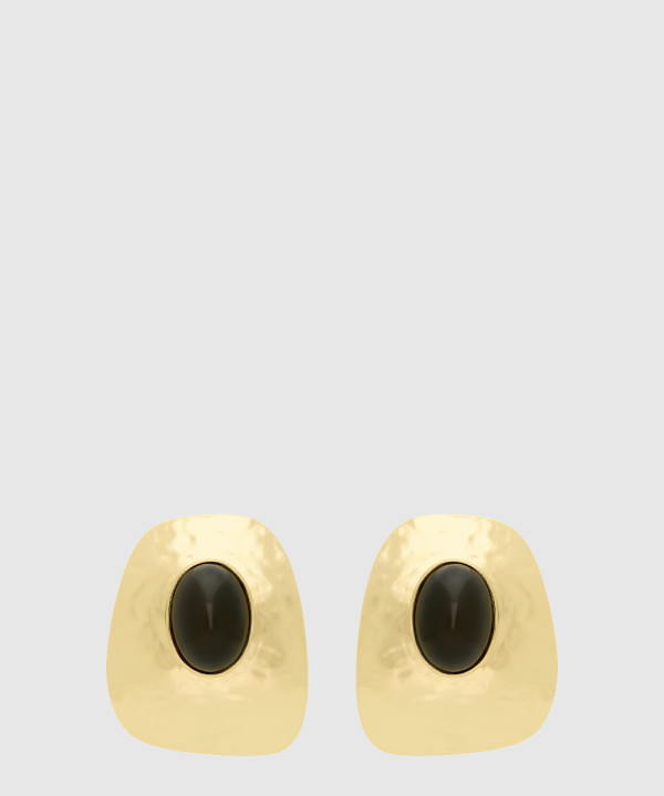 생로랑 레진 메탈 카보숑 이어링 823654