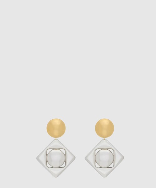 생로랑 레진과 메탈 소재의 기하학적인 이어링 791989