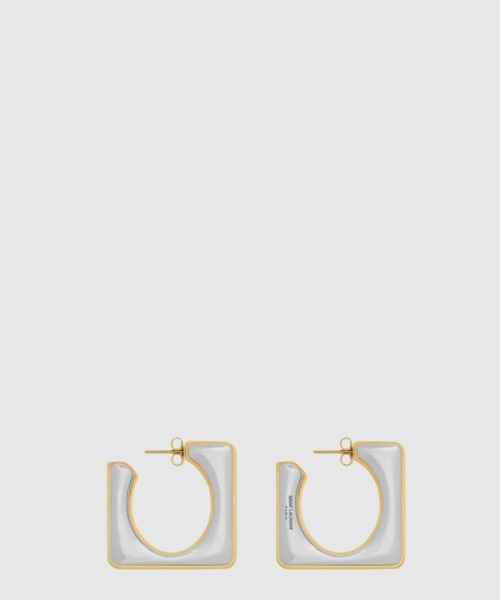 생로랑 메탈 소재의 스플릿 스퀘어 후프 이어링 788138