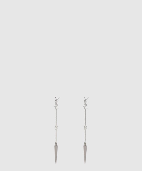 생로랑 라인스톤 스파이크 귀걸이 710726