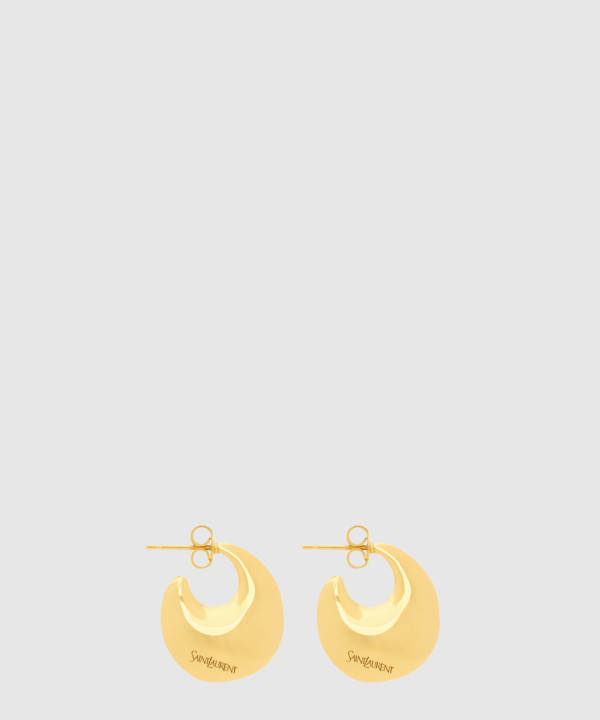 생로랑 메탈 티어드롭 후프 이어링 823709