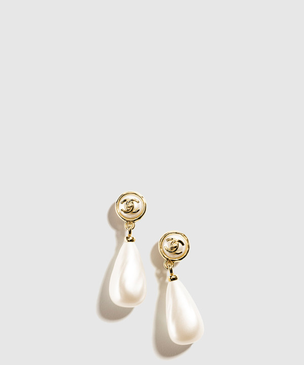 샤넬 진주 클립온 펜던트 귀걸이 ABD691