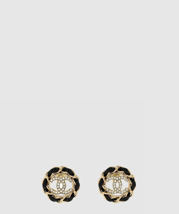 샤넬 CC 가죽체인 귀걸이 AB8297