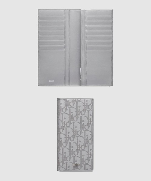 디올 오블리크 갤럭시 엠보 가죽 장지갑 2ESBC