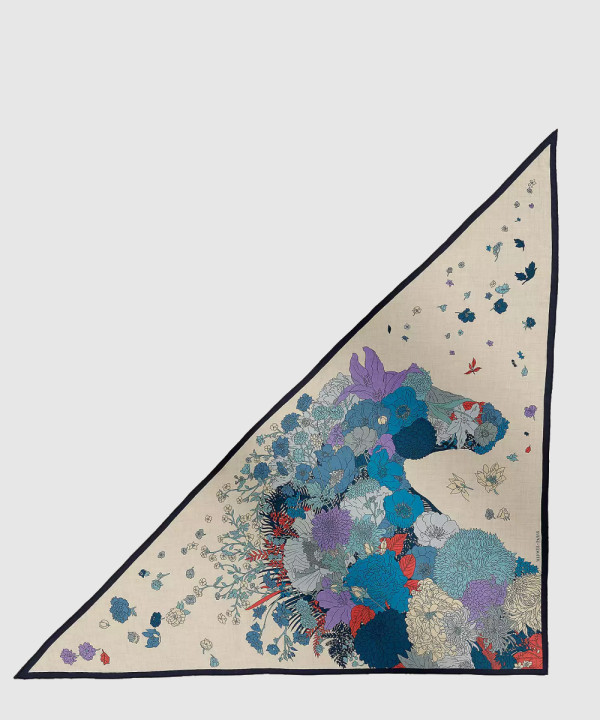 에르메스 Gentle Floral Cloak 자이언트 트라이앵글