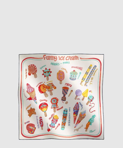 에르메스 Funny Ice Cream 스카프 90